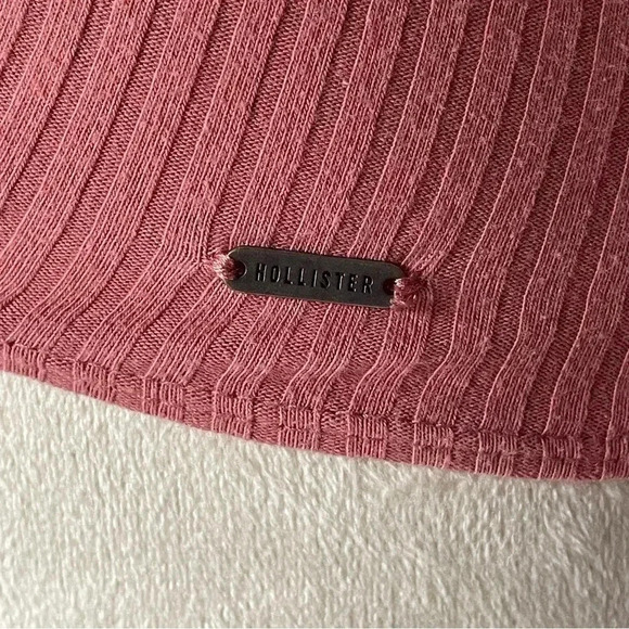 Hollister Women Top Y2K Button Up Pink Long Sleeve Tee Cotton Blend Shirt Sz S - Picture 6 of 8